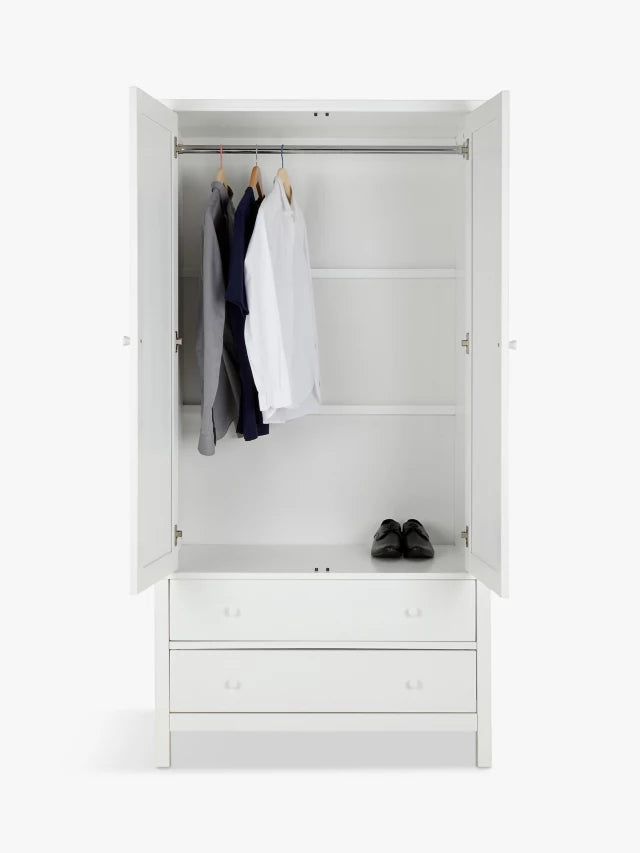 John Lewis ANYDAY Wilton 2 Door Wardrobe White