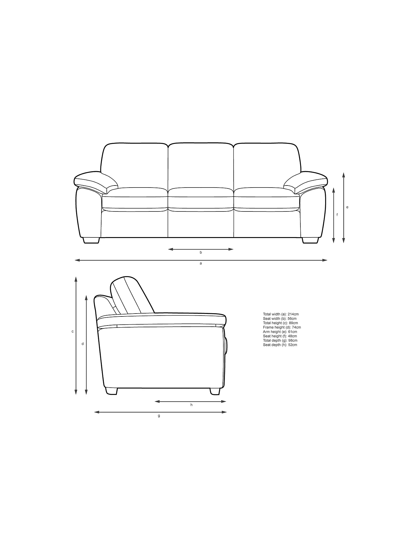 John Lewis Camden Grand 4 Seater Sofa