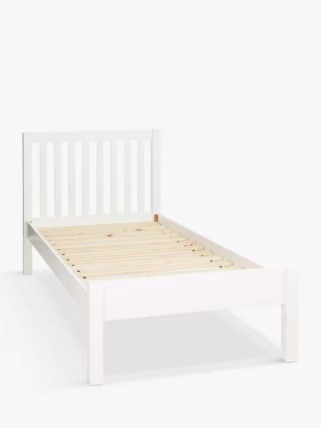 John Lewis Wilton Child Compliant Bed Frame, Single, White