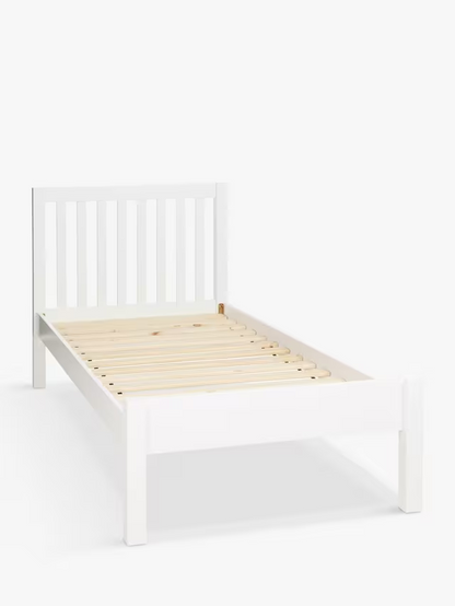 John Lewis Wilton Child Compliant Bed Frame, Single, White
