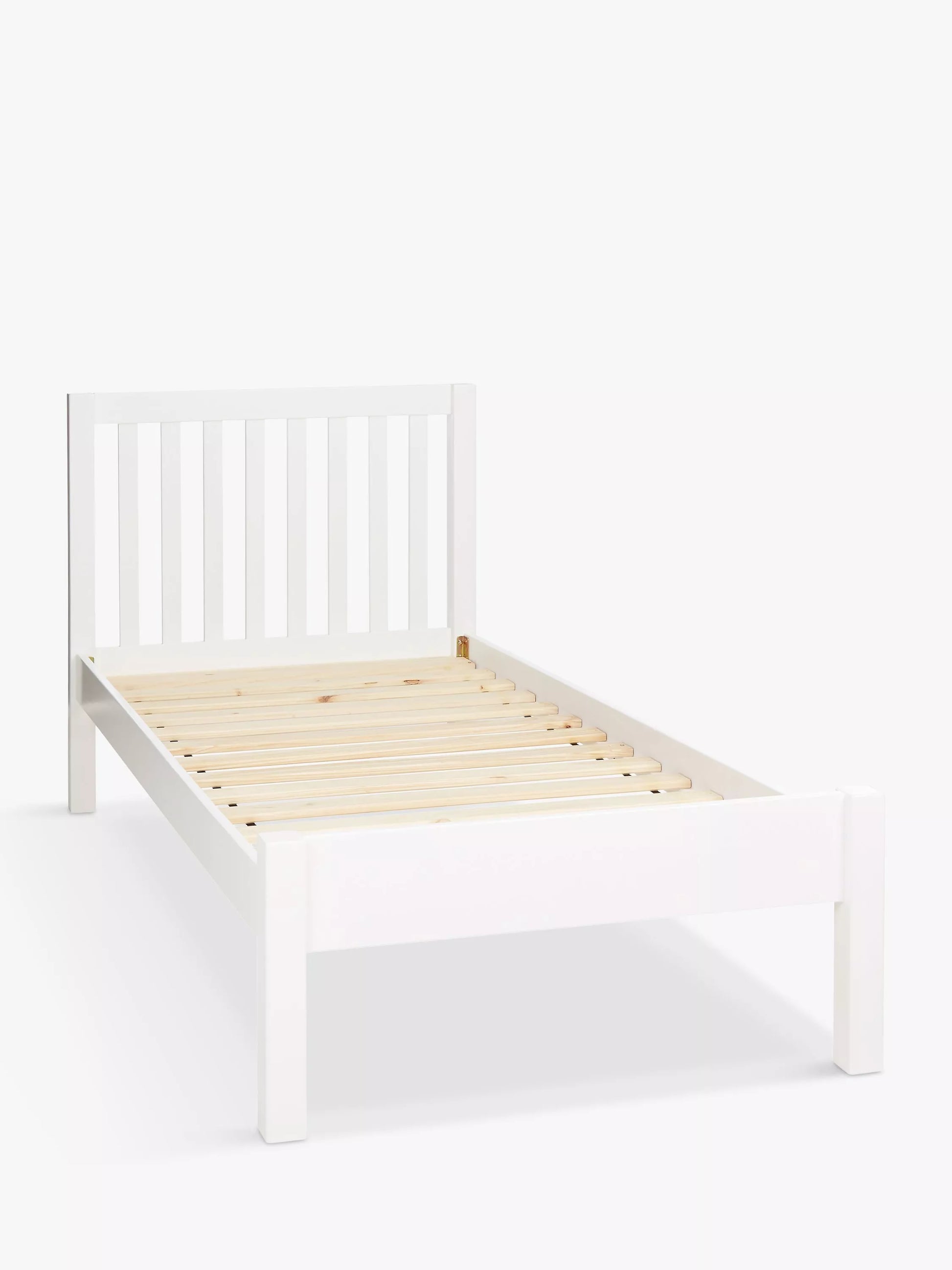John Lewis Wilton Child Compliant Bed Frame, Single, White