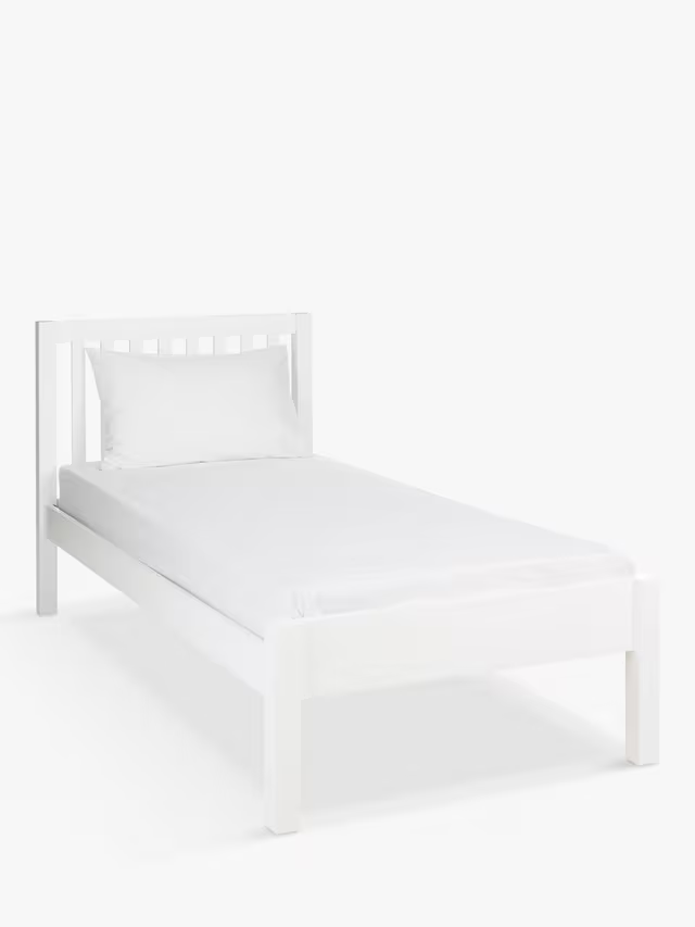 John Lewis Wilton Child Compliant Bed Frame, Single, White