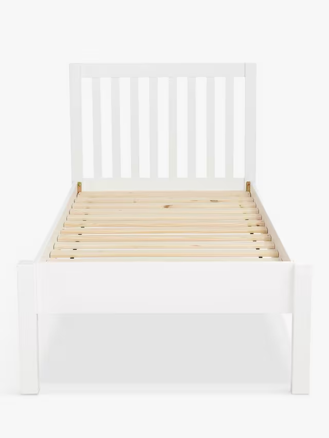 John Lewis Wilton Child Compliant Bed Frame, Single, White