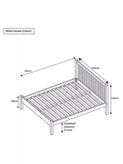 John Lewis Wilton Bed Frame Double White