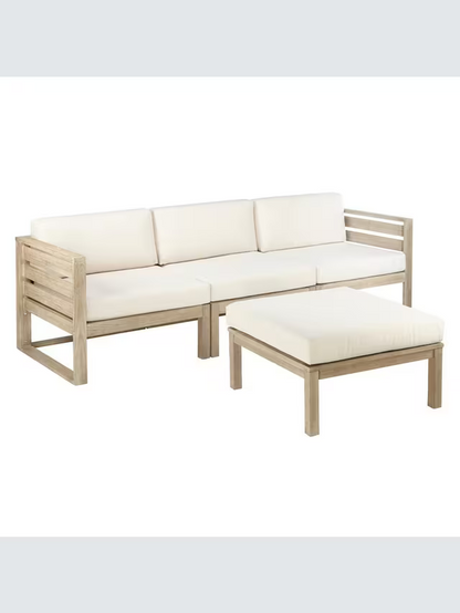John Lewis St Ives Garden Coffee Table / Foot Stool, FSC-Certified (Eucalyptus Wood), Natural