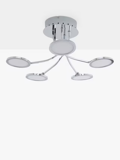 John Lewis Malmo LED Semi Flush Ceiling Light, Chrome