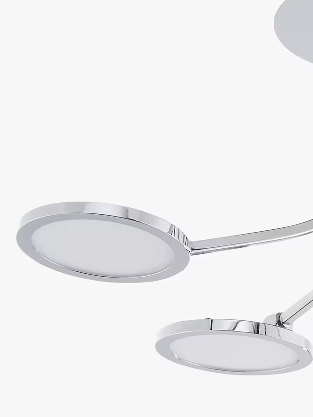 John Lewis Malmo LED Semi Flush Ceiling Light, Chrome