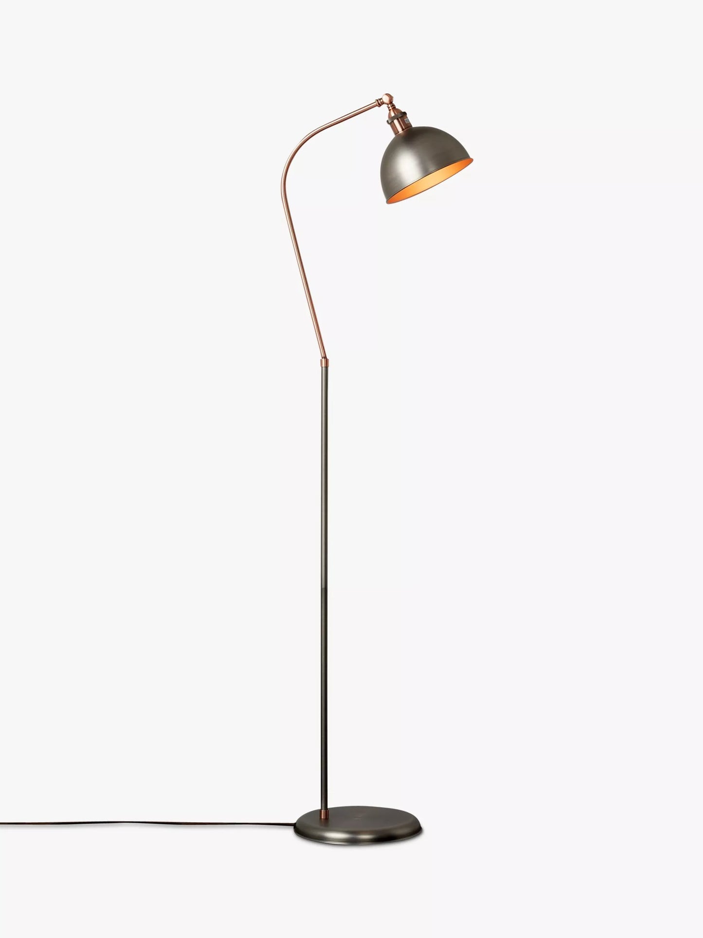 John Lewis Baldwin Floor Lamp, Copper/Pewter