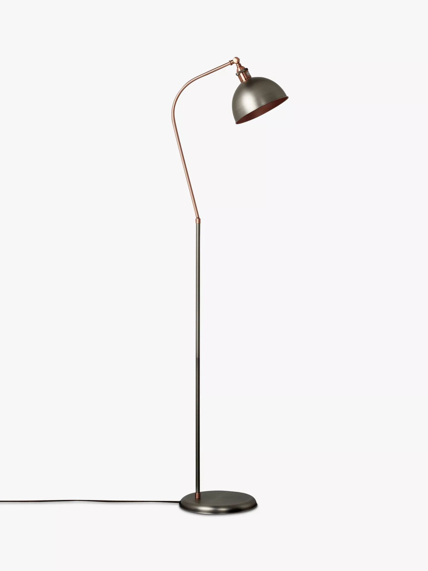 John Lewis Baldwin Floor Lamp, Copper/Pewter