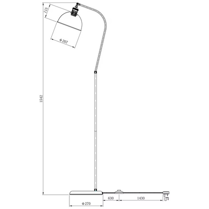 John Lewis Baldwin Floor Lamp, Copper/Pewter