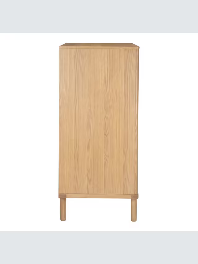 John Lewis Bow 5 Drawer Low Wardrobe, Natural