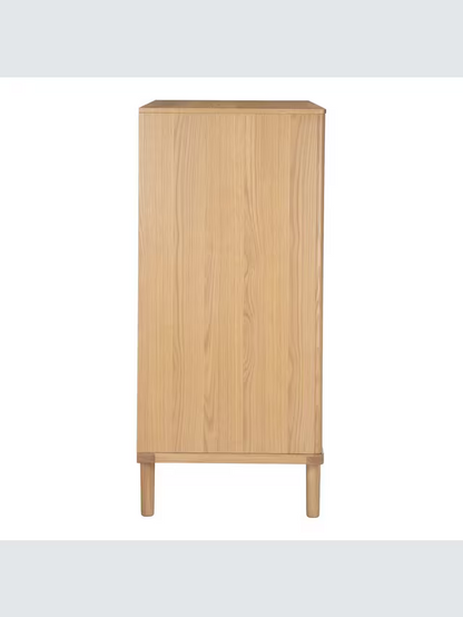 John Lewis Bow 5 Drawer Low Wardrobe, Natural