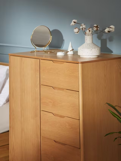 John Lewis Bow 5 Drawer Low Wardrobe, Natural
