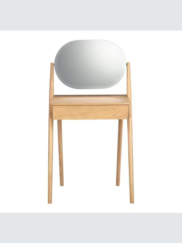 John Lewis Bow Dressing Table & Mirror, Natural