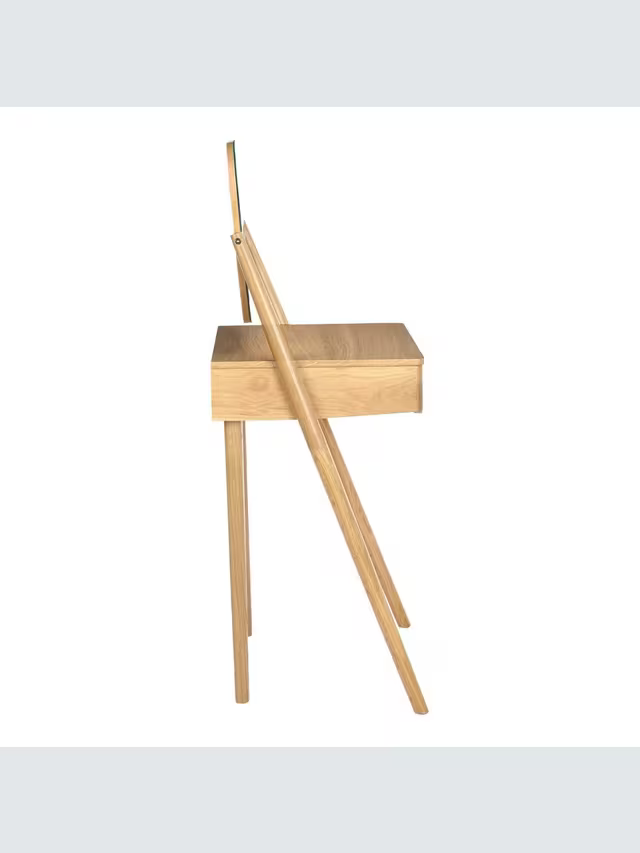 John Lewis Bow Dressing Table & Mirror, Natural