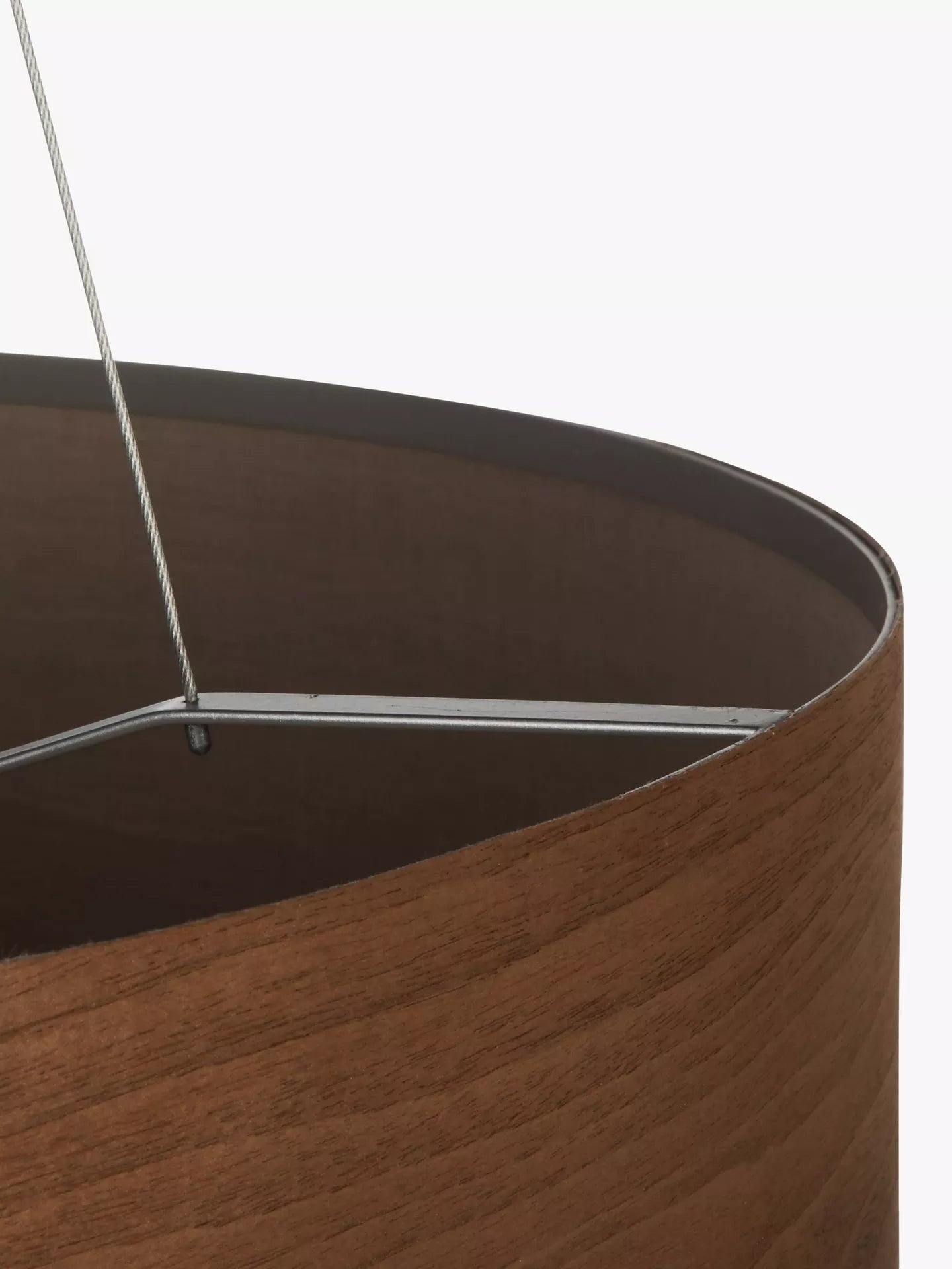 John Lewis Mia Ceiling Light, Walnut