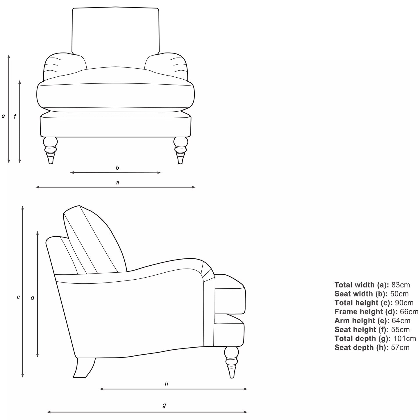 John Lewis Otley Armchair Linen Loch Blue