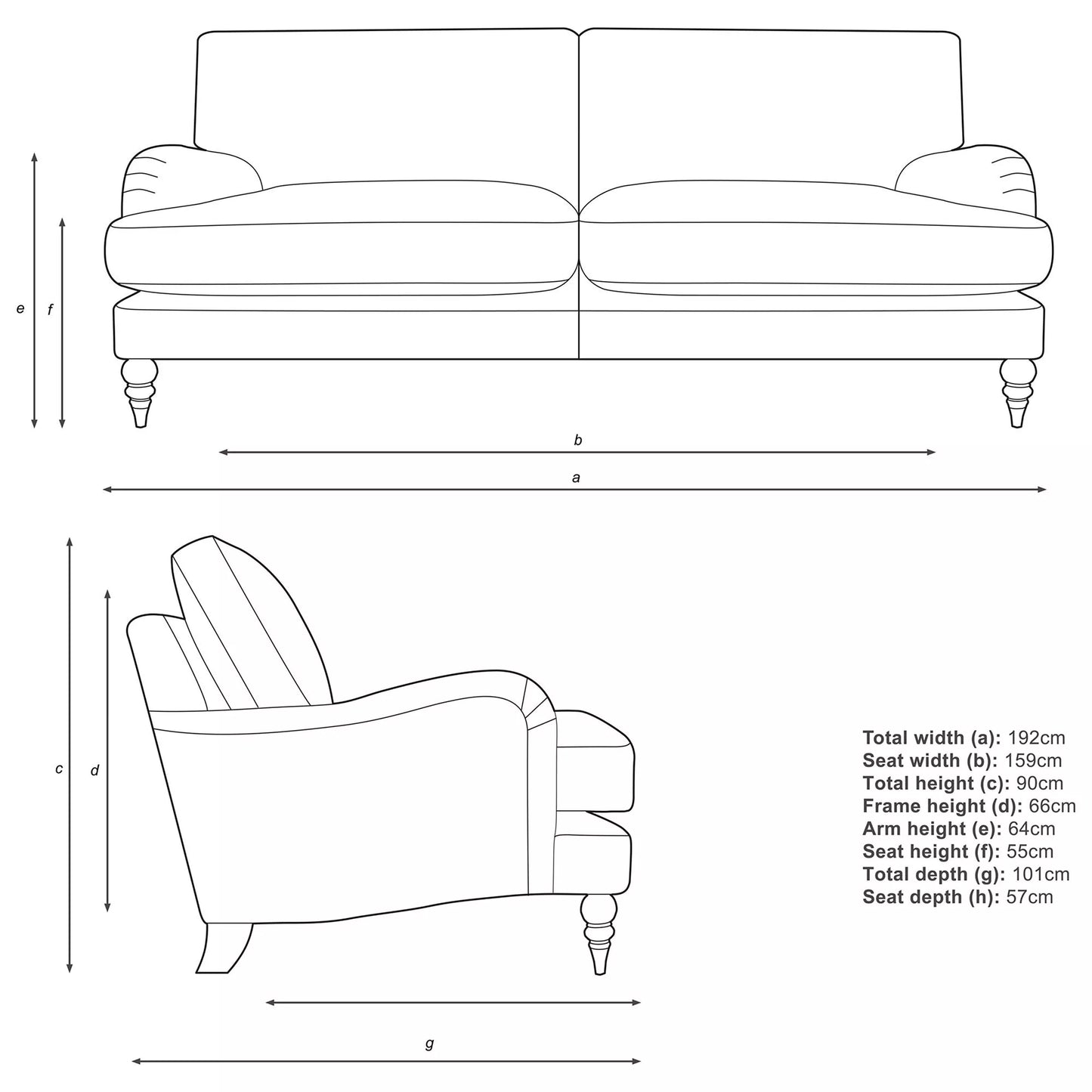 John Lewis Otley Large 3 Seater Sofa In Linen Loch Blue