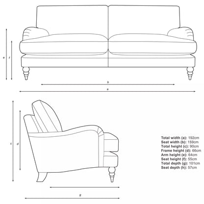 John Lewis Otley Large 3 Seater Sofa In Linen Loch Blue