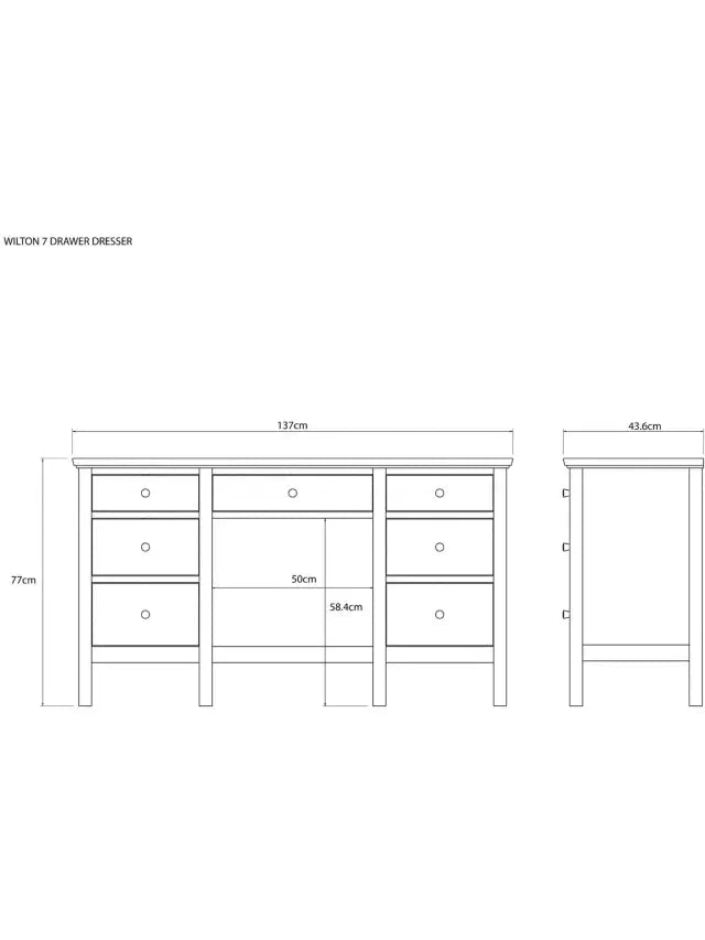 John Lewis ANYDAY Wilton Dressing Table, White 