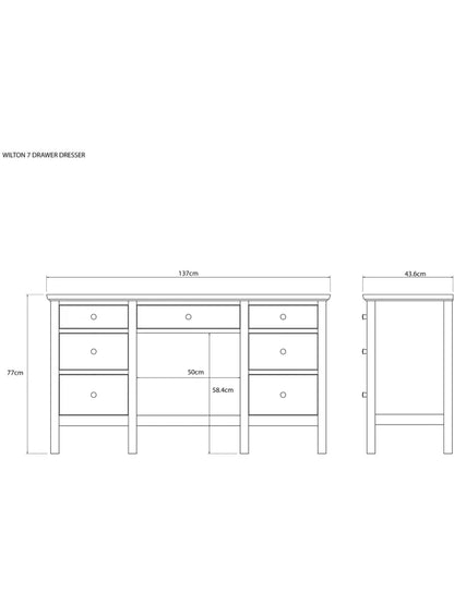John Lewis Wilton Dressing Table In White