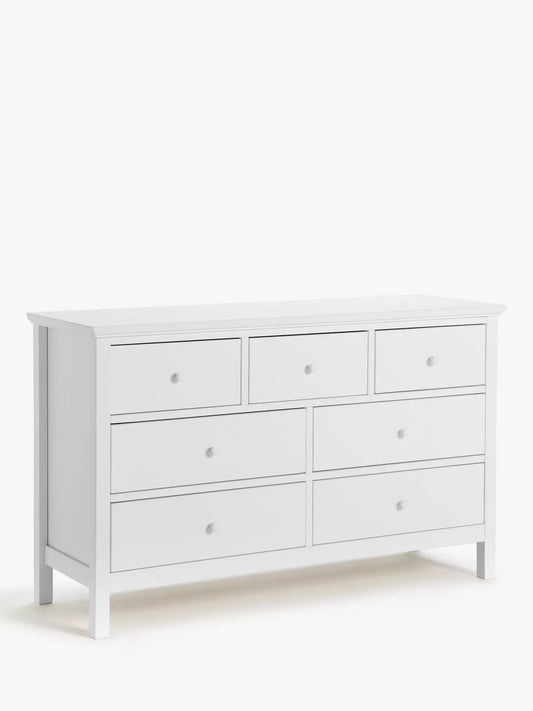 John Lewis Chest of Drawer White Wilton 7 Drawer