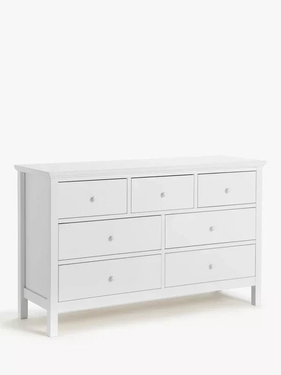John Lewis Chest of Drawer White Wilton 7 Drawer Chest