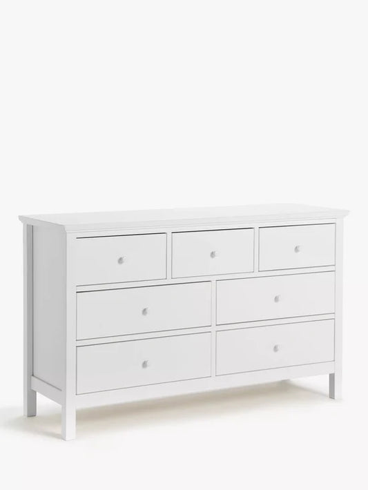 John Lewis Chest of Drawer White Wilton 7 Drawer Chest