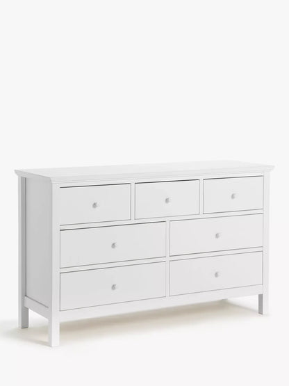 John Lewis Chest of Drawer White Wilton 7 Drawer Storage