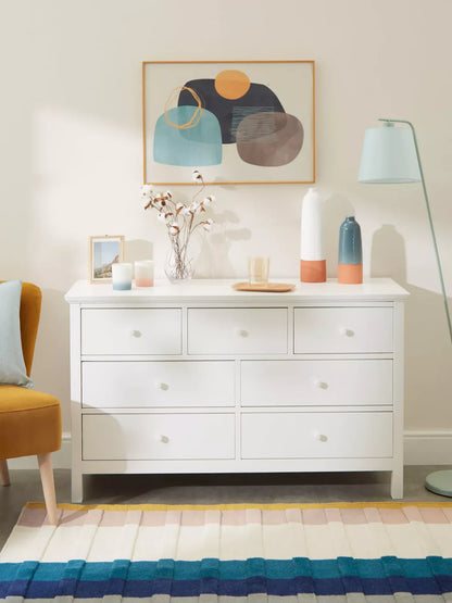 John Lewis Chest of Drawer 7 Drawer Chest White  White Wilton