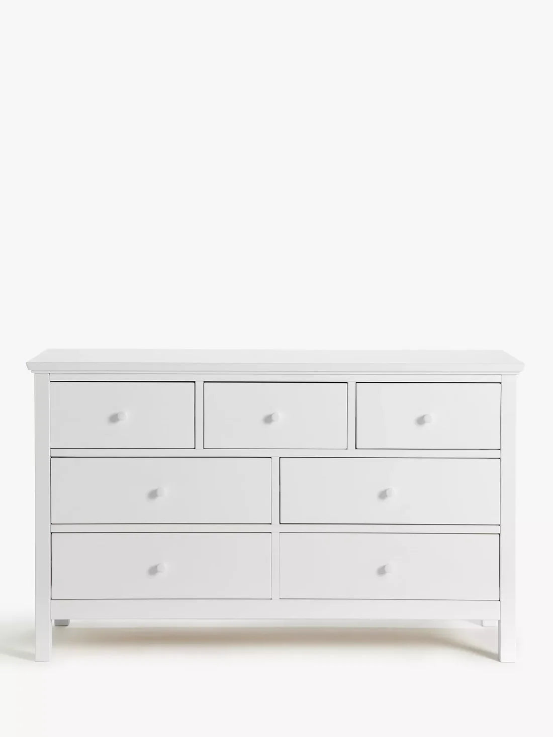 John Lewis Chest of Drawer 7 Drawer Chest White  White Wilton
