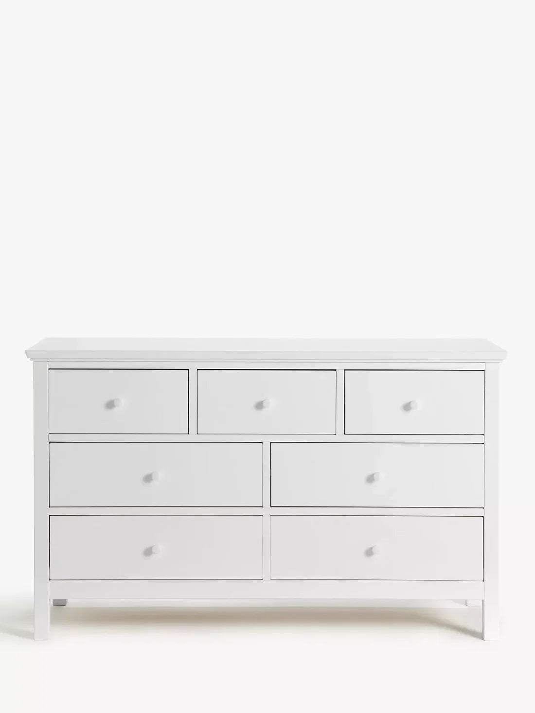 John Lewis Chest of Drawer White Wilton 7 Drawer Chest