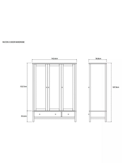 John Lewis ANYDAY Wilton 3 Door Wardrobe