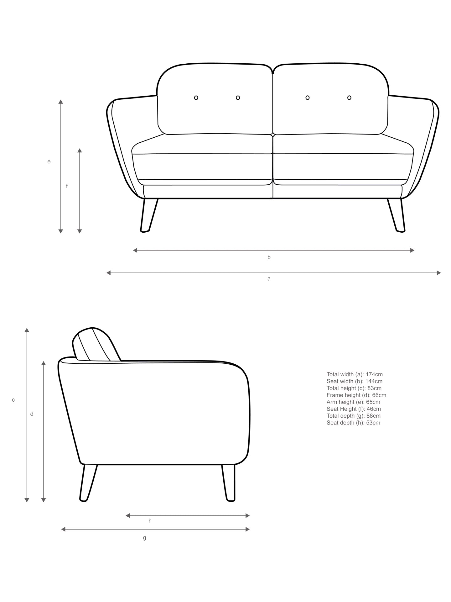 John Lewis Arlo Medium 2 Seater Sofa in Aquaclean Harriet Teal