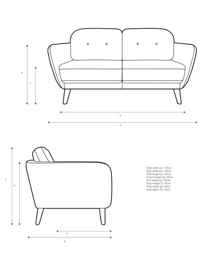 John Lewis Arlo Medium 2 Seater Sofa in Aquaclean Harriet Teal