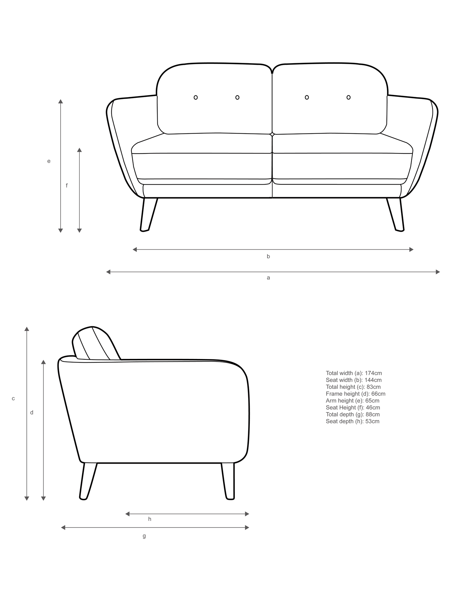 John Lewis Arlo Medium 2 Seater Sofa Aquaclean Aston Natural