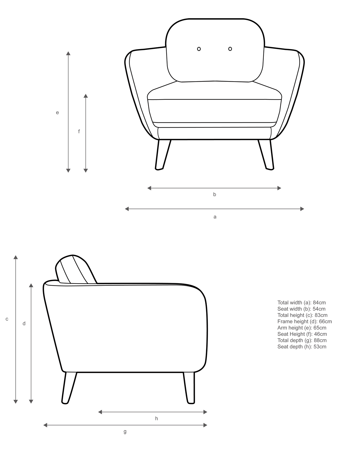 John Lewis Arlo Armchair Erin Midnight