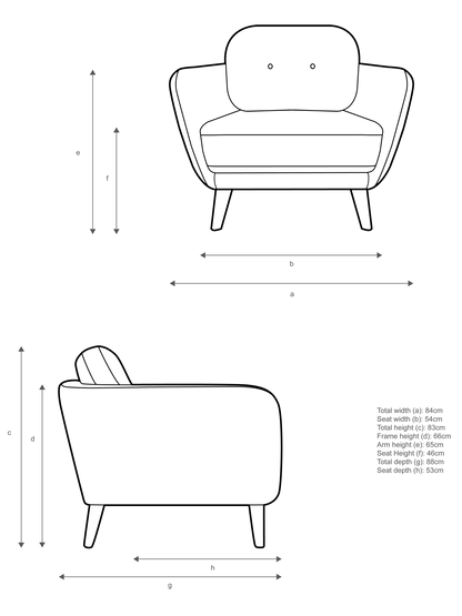 John Lewis Arlo Armchair Erin Midnight