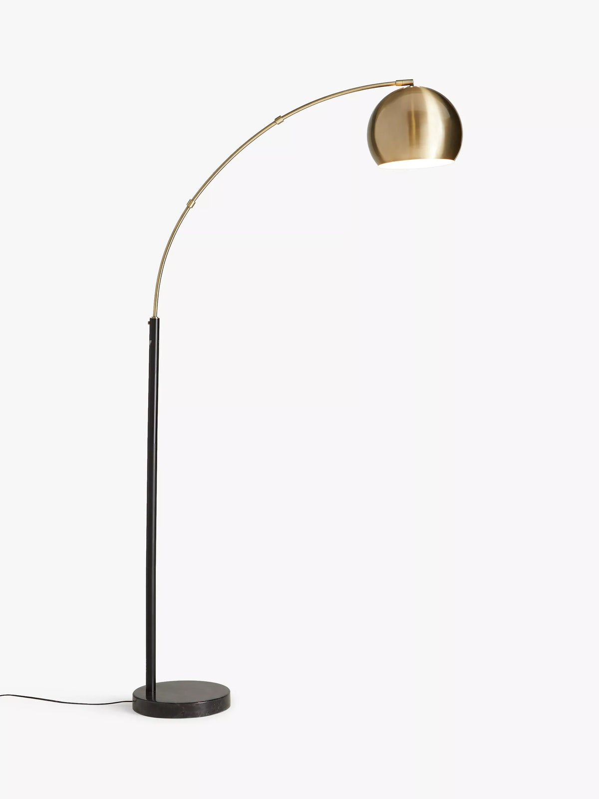 John Lewis Hector Floor Lamp, Antique Brass/Black