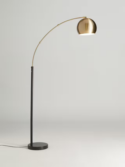 John Lewis Hector Floor Lamp, Antique Brass/Black