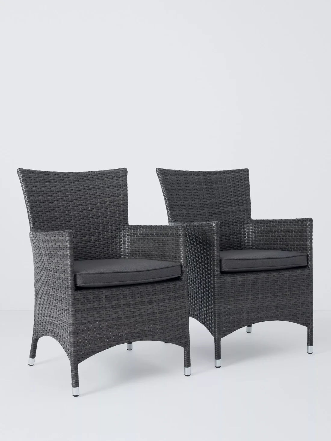 John Lewis Alora Garden Dining Chairs, Set of 2, Brown/Grey READ DESCRIPTION