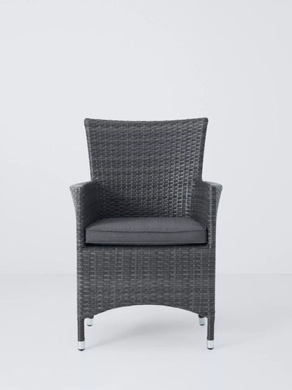 John Lewis Alora Garden Dining Chairs, Set of 2, Brown/Grey