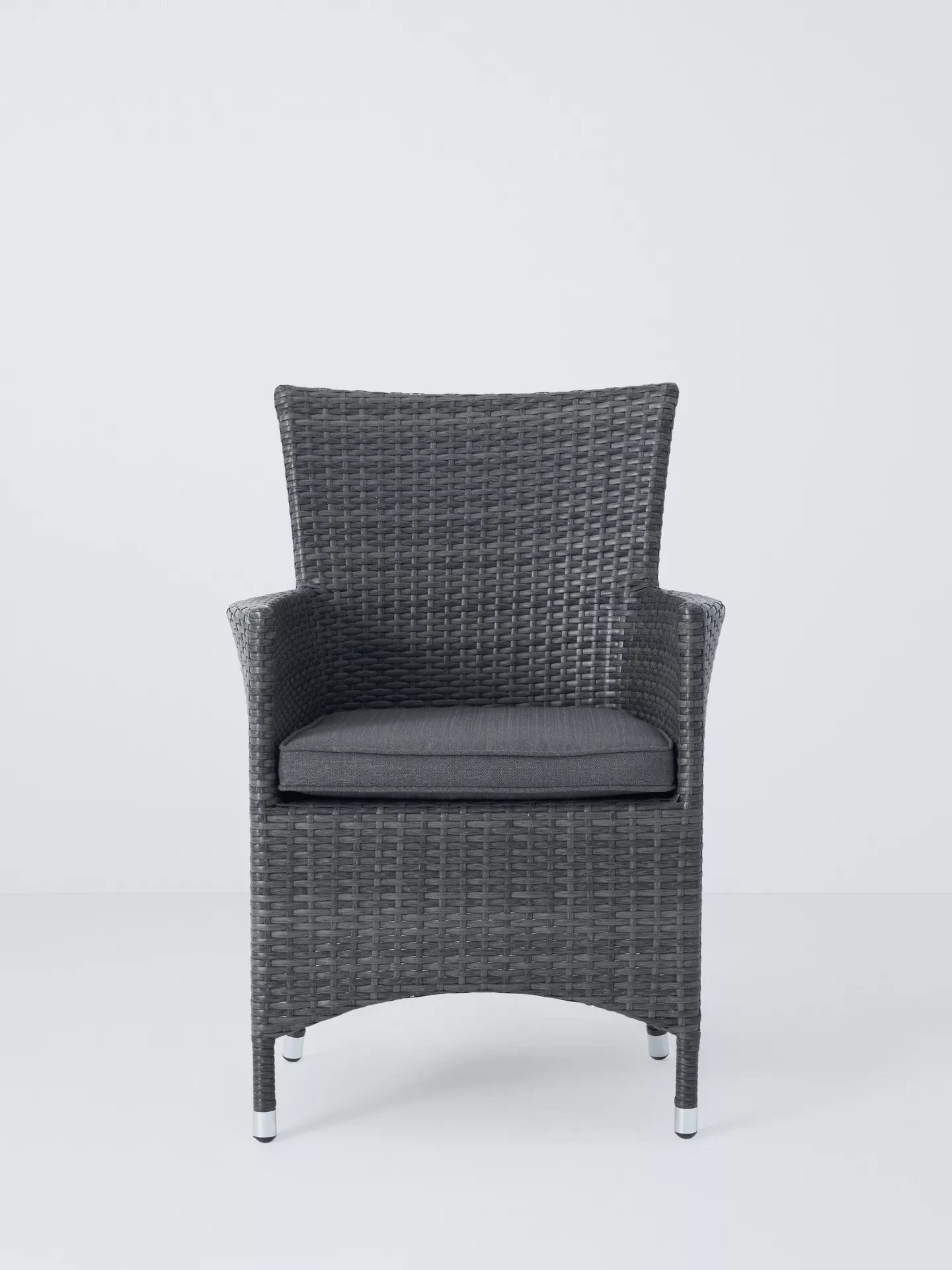 John Lewis Alora Garden Dining Chairs, Set of 2, Brown/Grey