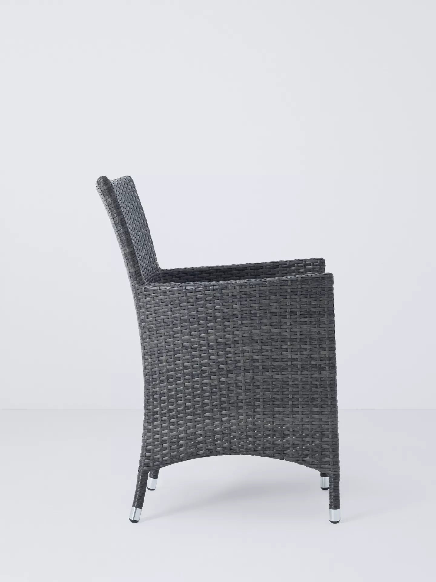 John Lewis Alora Garden Dining Chairs, Set of 2, Brown/Grey