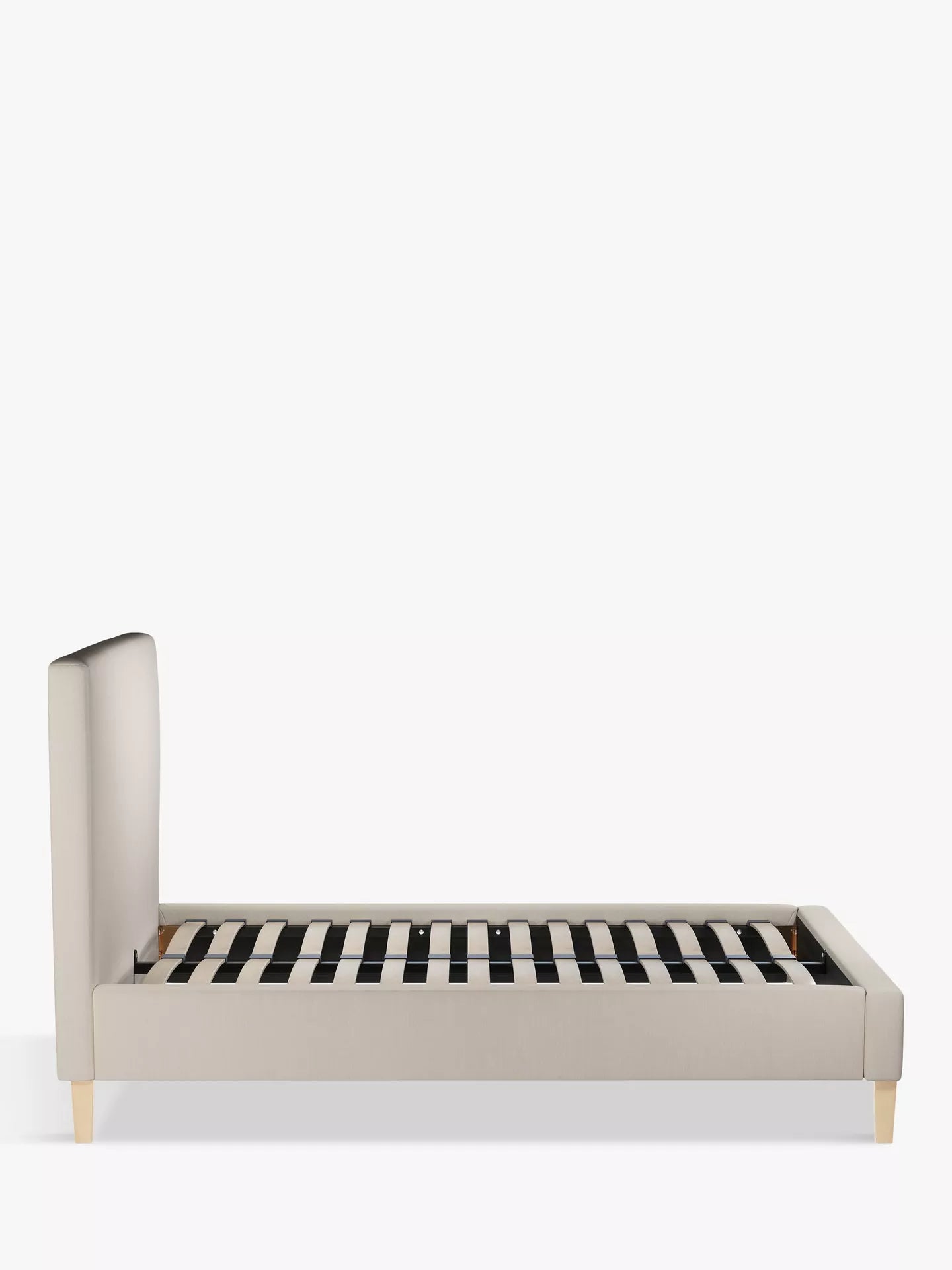 John Lewis Emily Upholstered Bed Frame, Double, Cotton Effect Beige