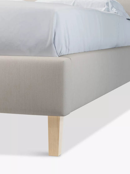 John Lewis Emily Upholstered Bed Frame, Double, Cotton Effect Beige