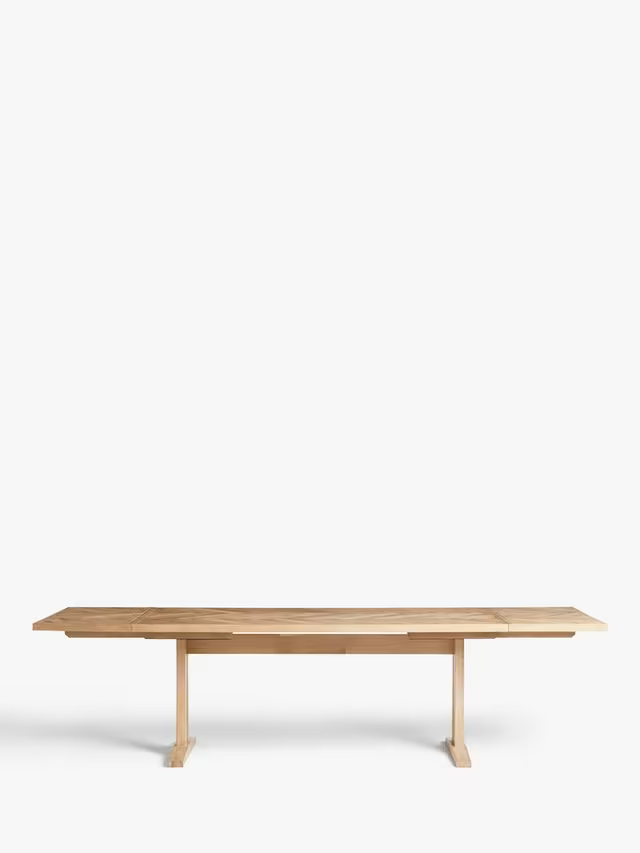 John Lewis Extending Dining Table Estate 6 to 10 Seater Natural Oak