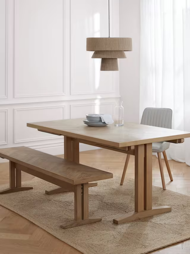 John Lewis Estate 6-10 Seater Extending Dining Table Natural Kitchen