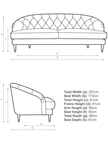 John Lewis + Swoon Radley Large 3 Seater Sofa, Wildwood Green Velvet