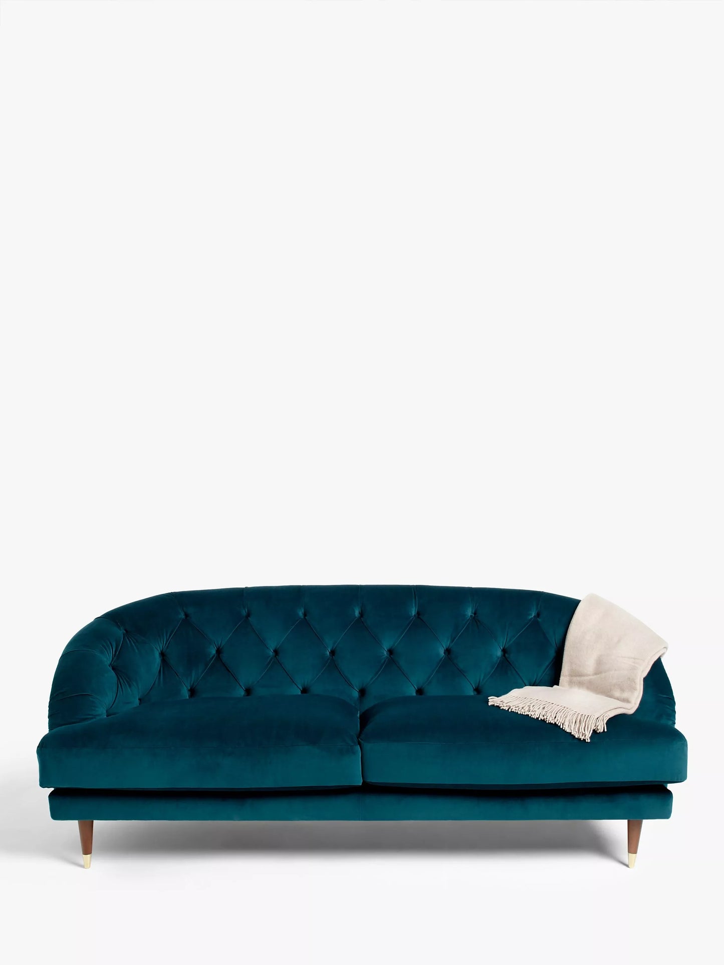 John Lewis + Swoon Radley Large 3 Seater Sofa, Wildwood Green Velvet